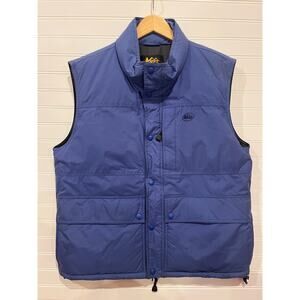 Vintage Navy Blue REI puffer vest
